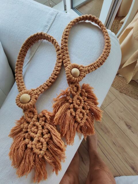 Lot embrasses style bohème en macramé beige Montluçon (03)