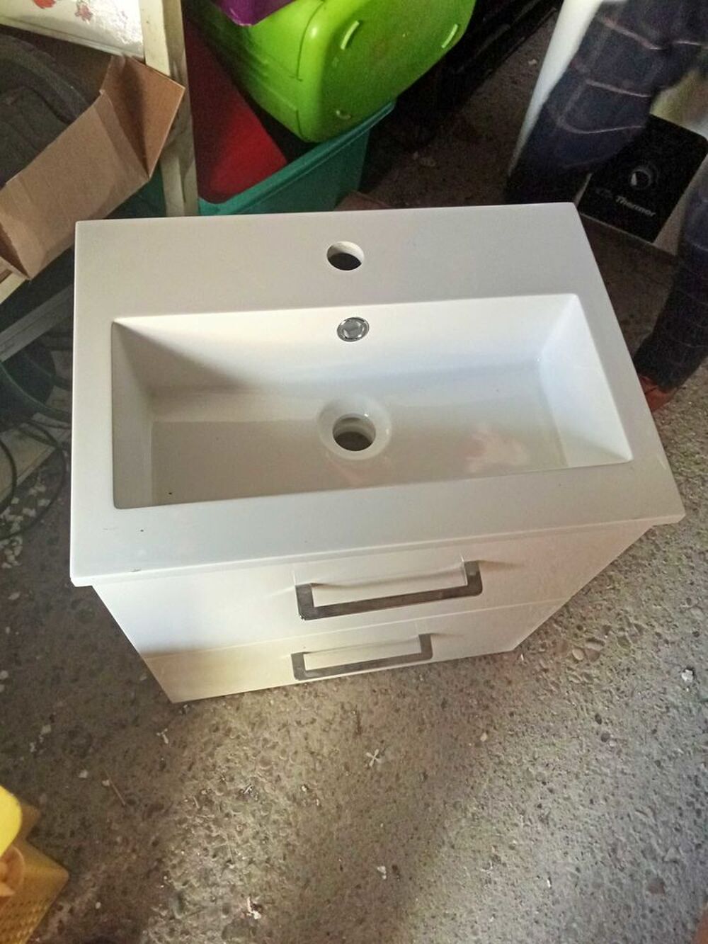 Meuble de salle de bain blanc avec vasque Meubles