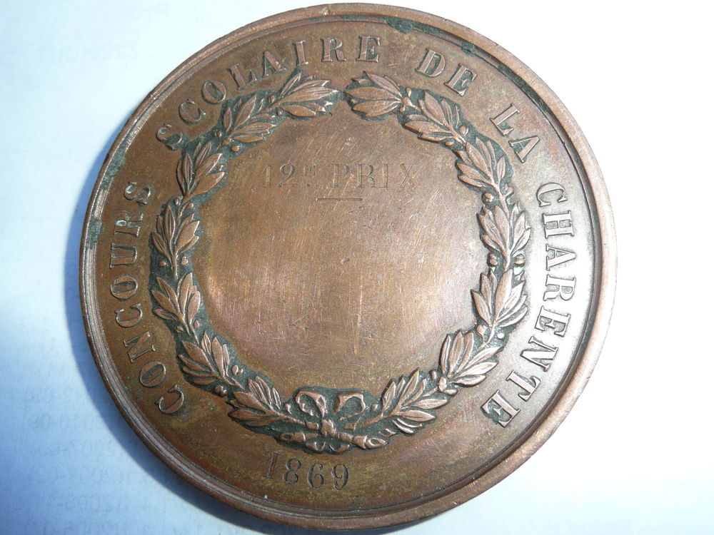 M&eacute;daille Napol&eacute;on III en Cuivre ann&eacute;e1869 