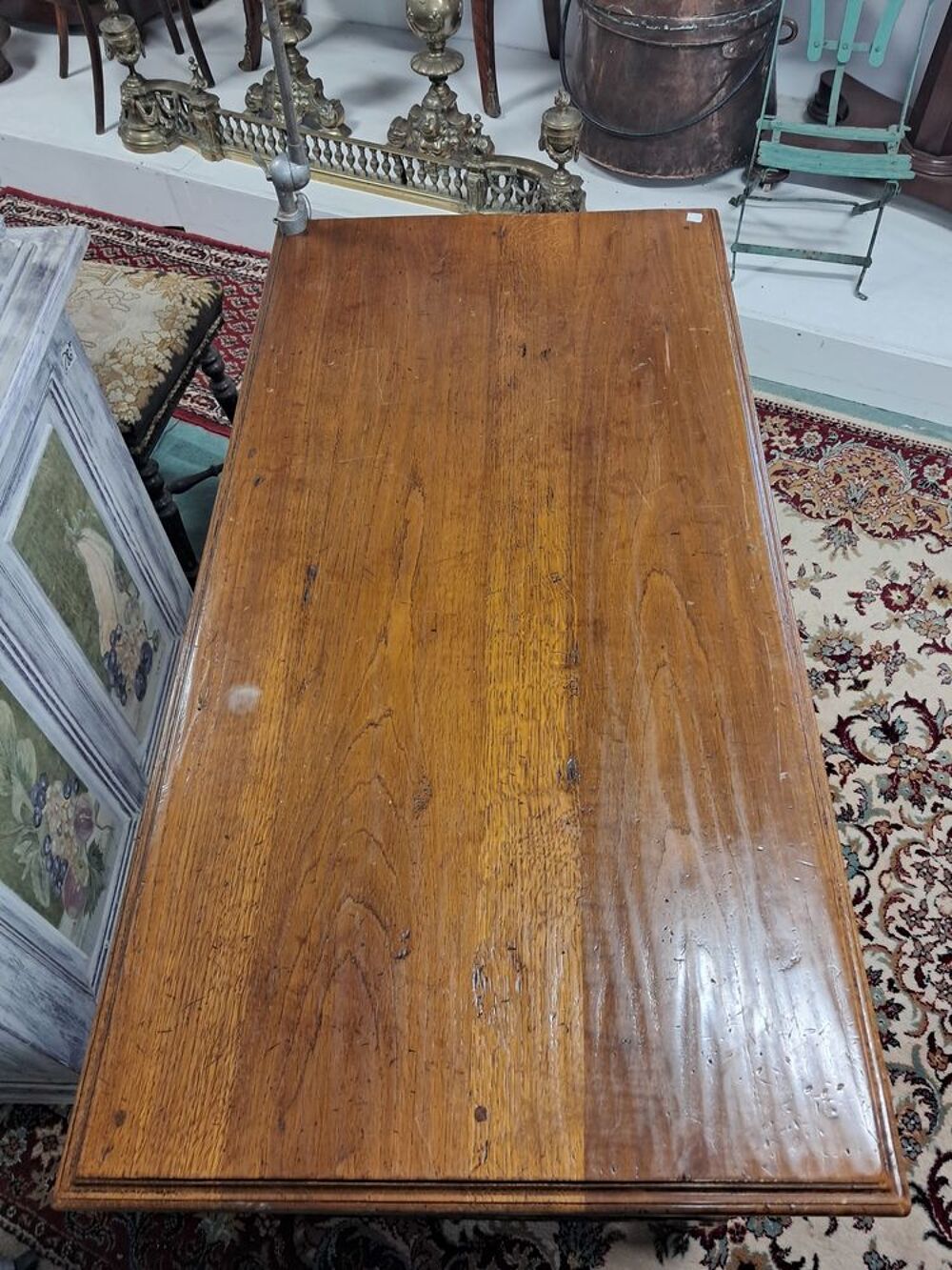 Bureau ancien en ch&ecirc;ne clair milieu XX&egrave;me Meubles