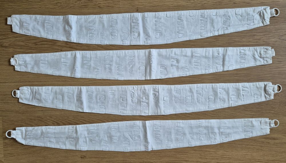 4 double-rideaux blancs + embrases Décoration