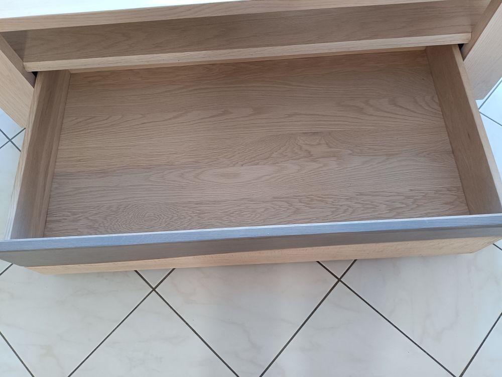meuble TV en ch&ecirc;ne massif et table basse Meubles