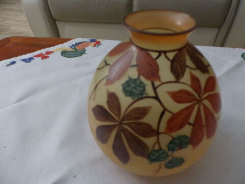 VASE   Art déco    en pâte de verre    JOMA   1927 55 Roclincourt (62)