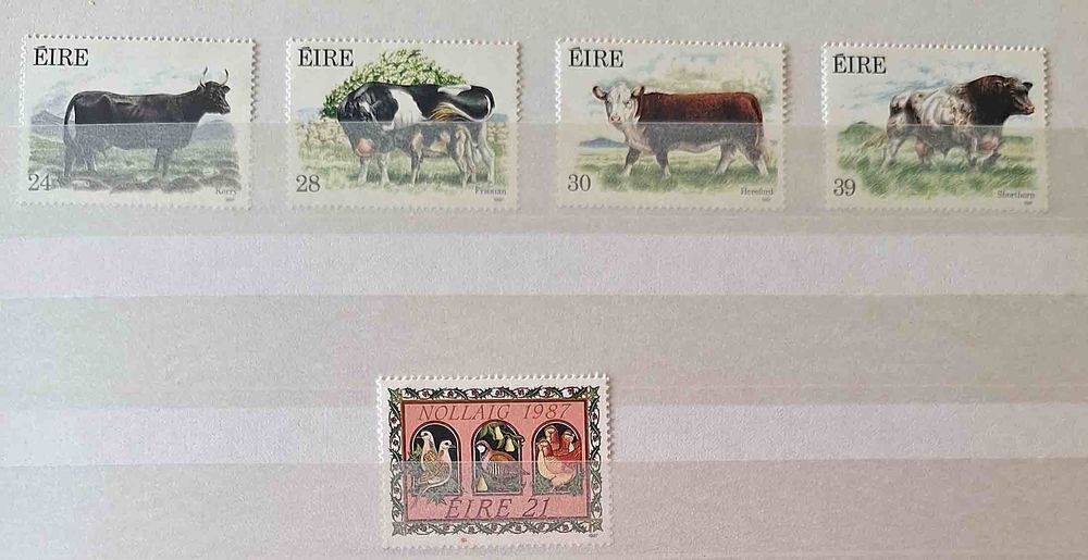 S&eacute;rie de timbres de collection d'Irlande 