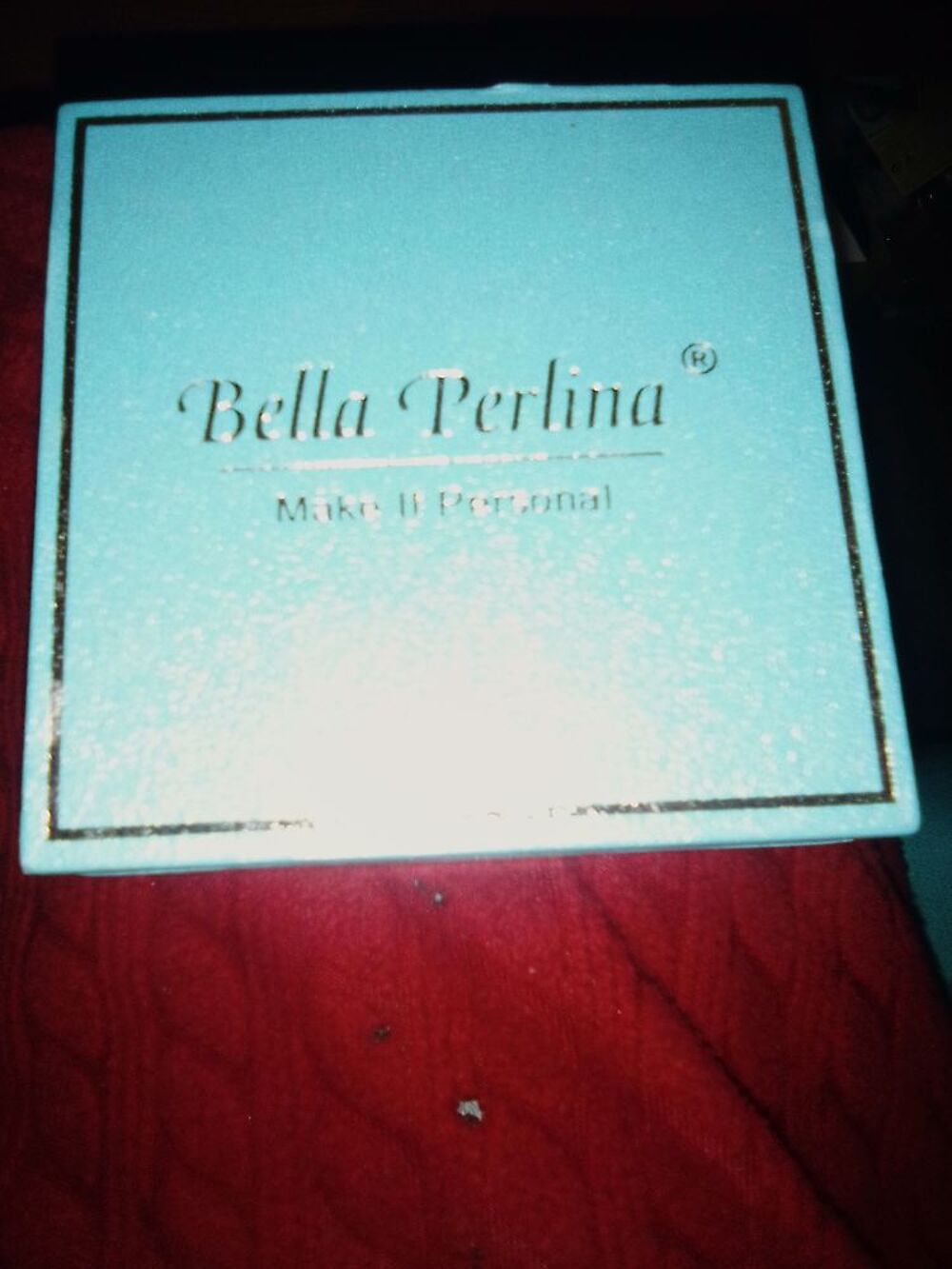 Bracelet-Bella Perlina-perle en verre Bleue/Blanche/argent&eacute;e Bijoux et montres