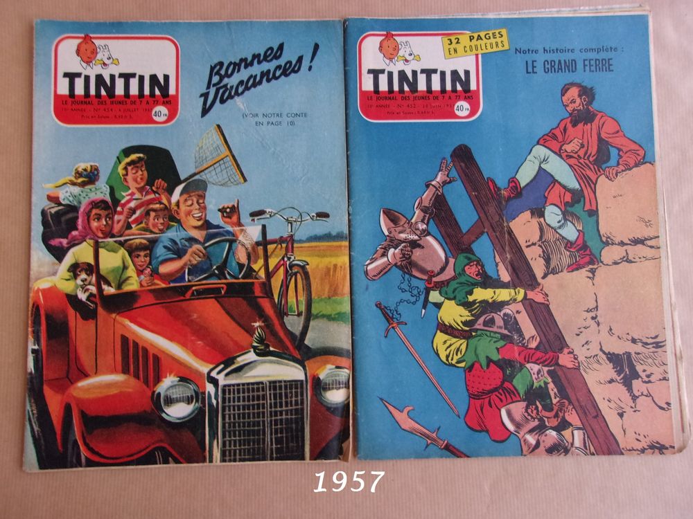 Le journal de TINTIN de 1956 &agrave; 1962 Livres et BD
