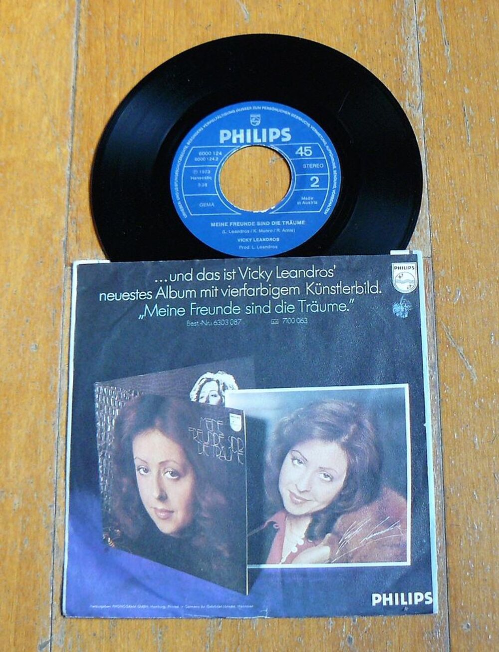SP Vicky LEANDROS : Auf Wiedersehn, ihr Freunde mein CD et vinyles
