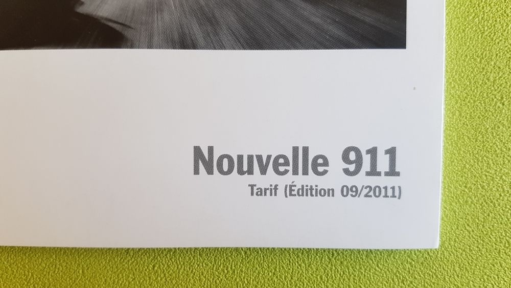 NOUVELLE 911 PORSCHE * TARIF 