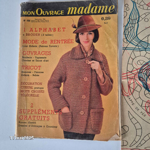 Magazine mon Ouvrage madame, 62 pages avec patrons neufs, 19 2 Saumur (49)