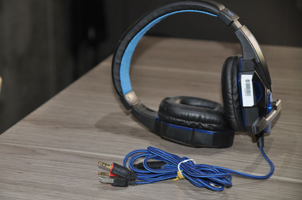 Casque de jeu filaire r&eacute;glable &agrave; 120 &deg; avec microphone Audio et hifi