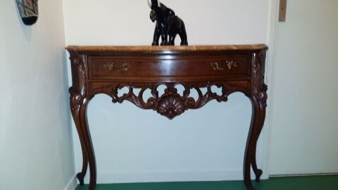 Table demie lune espagnol dessus marbre onyx  beige brun 170 Audun-le-Roman (54)