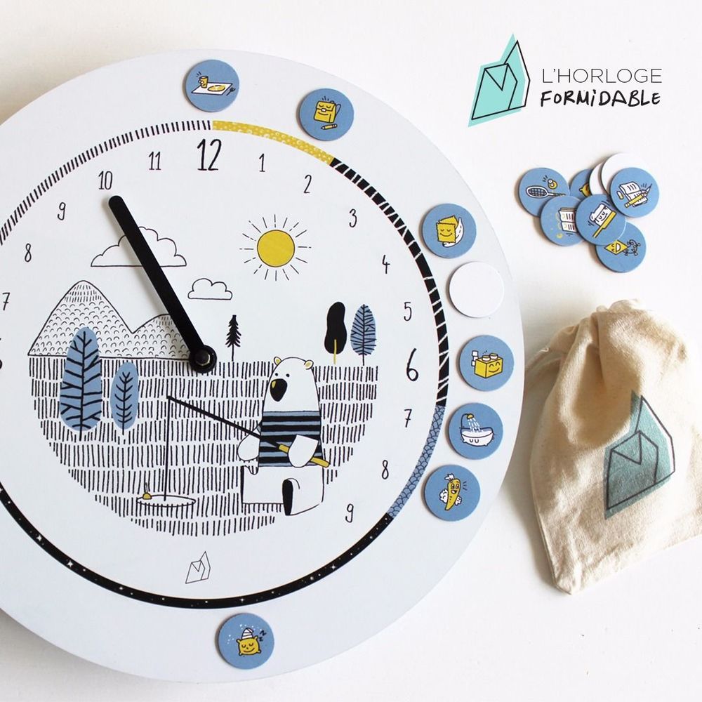 Horloge p&eacute;dagogique m&eacute;thode Montessori Jeux / jouets