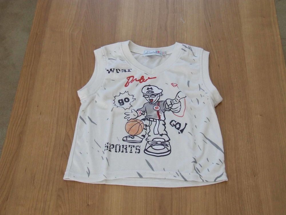 Tee-shirt sans manches, &Eacute;cru, 6&nbsp;ans, TBE Vêtements enfants