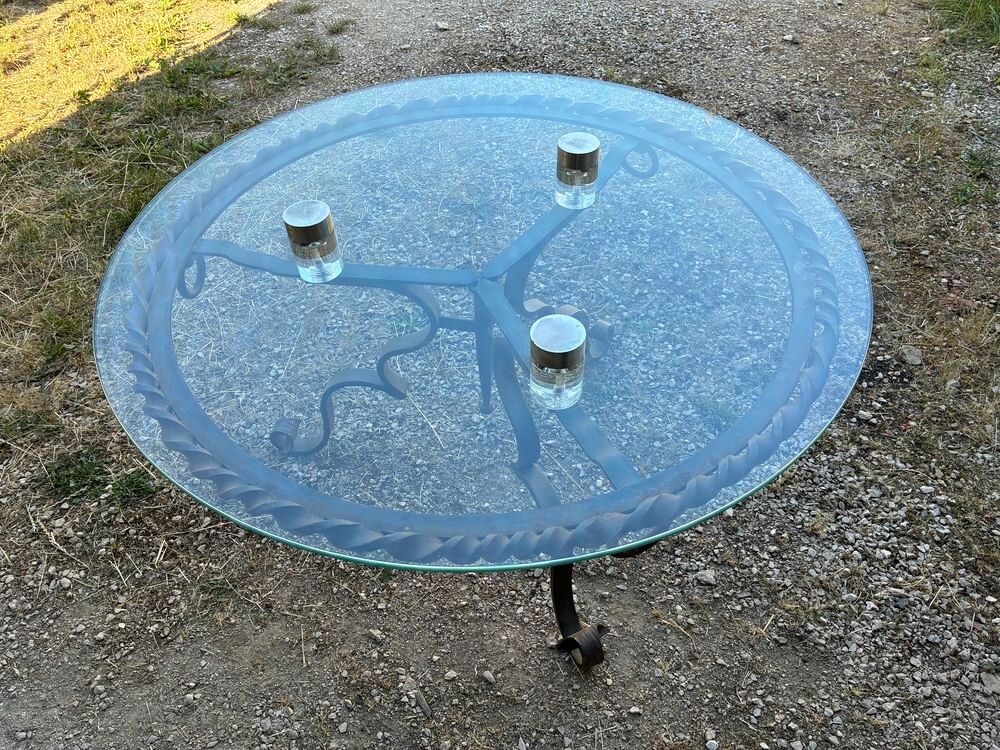 table basse fer forg&eacute; Meubles