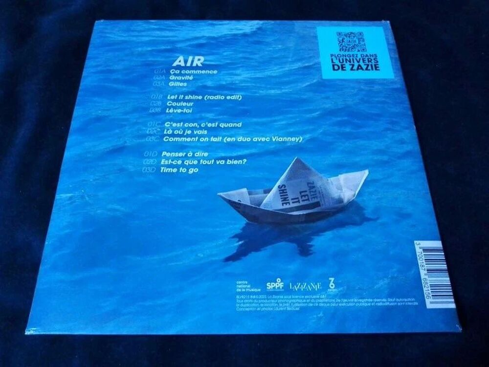 Zazie Rare Double LP Vinyle 33 Tours "Air" Neuf Scell&eacute; CD et vinyles