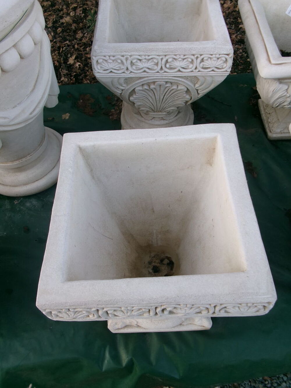 Pot, Vasque en pierre reconstitu&eacute;e Jardin