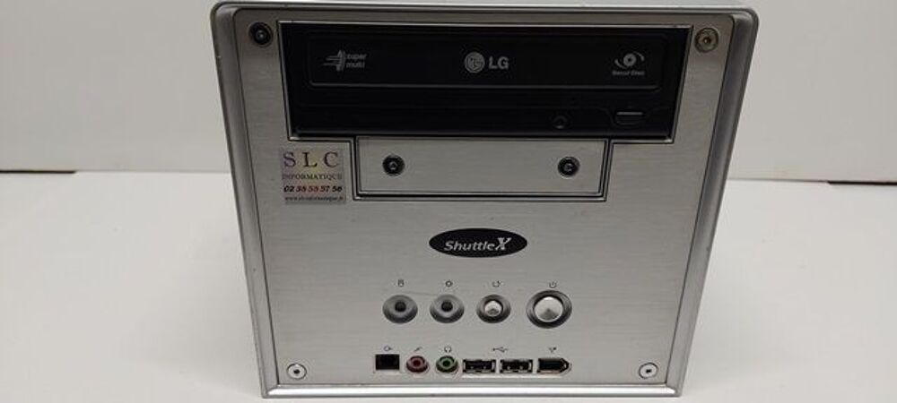 Ordinateur de bureau Barebone cube SHUTTLE X en alu bross&eacute; Matériel informatique