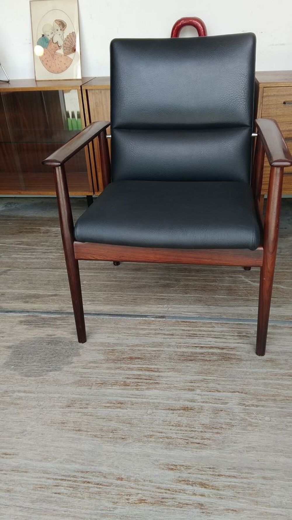 superbe fauteuil scandinave en palissandre vers 1960 Meubles