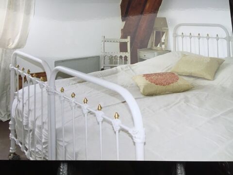 Lits anciens fer dcoration cuivre 0 Trouville (76)