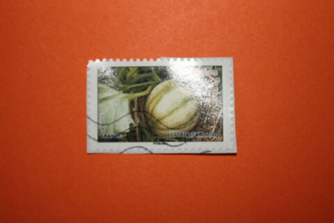 Timbre lettre verte motif melon 1 La Verdire (83)