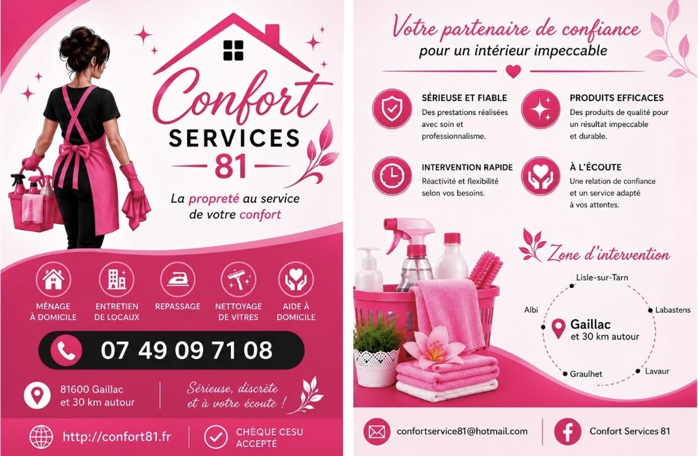    Ménage à domicile ? Entretien de locaux ? Repassage ?  