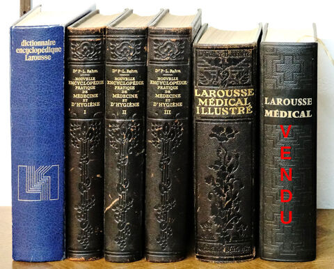 6 LIVRES ANCIENS LAROUSSE-1979- 1922- 1924-  1 Chaumontel (95)