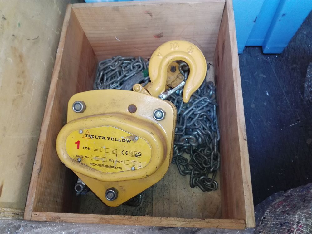 PALAN A CHAINE DELTA YELLOW 1 TONNE Bricolage