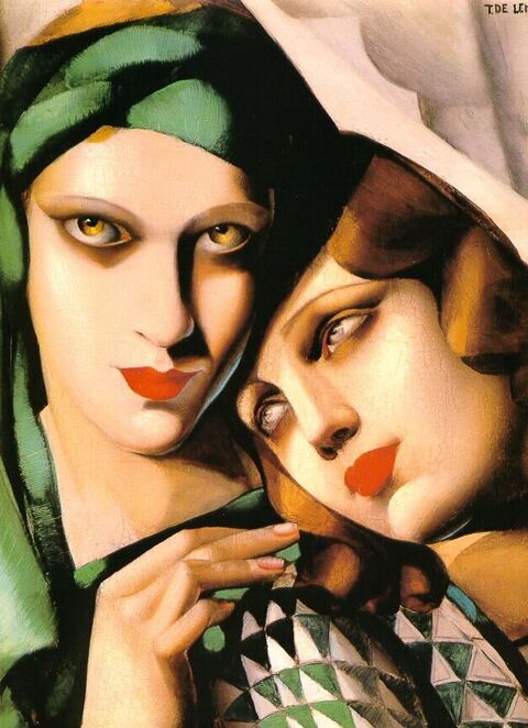 Tableau toile peinture Tamara de Lempicka LES DEUX FILLES AM 120 Marseille 13 (13)