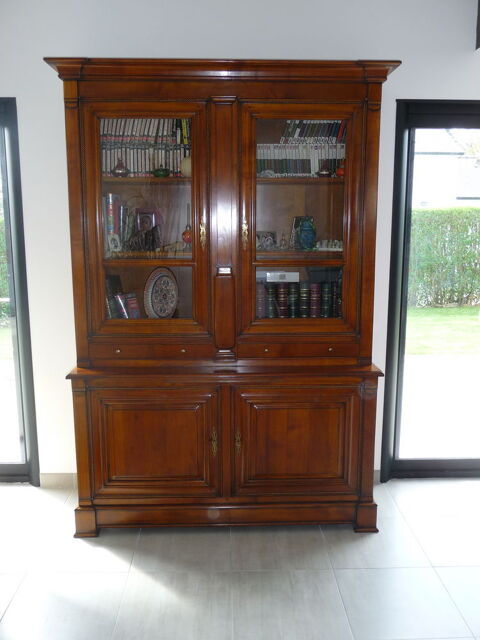bibliothque-Buffet 2 corps en merisier christian robert 0 Treillires (44)
