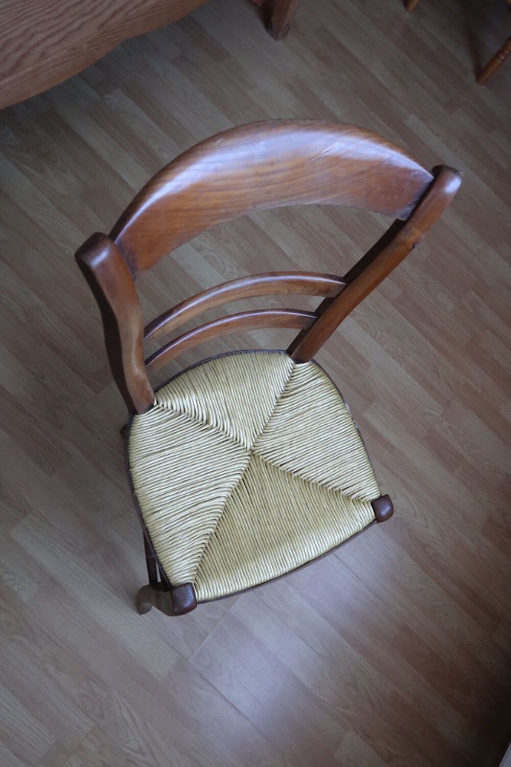 CHAISE BOIS ASSISE PAILLE Meubles