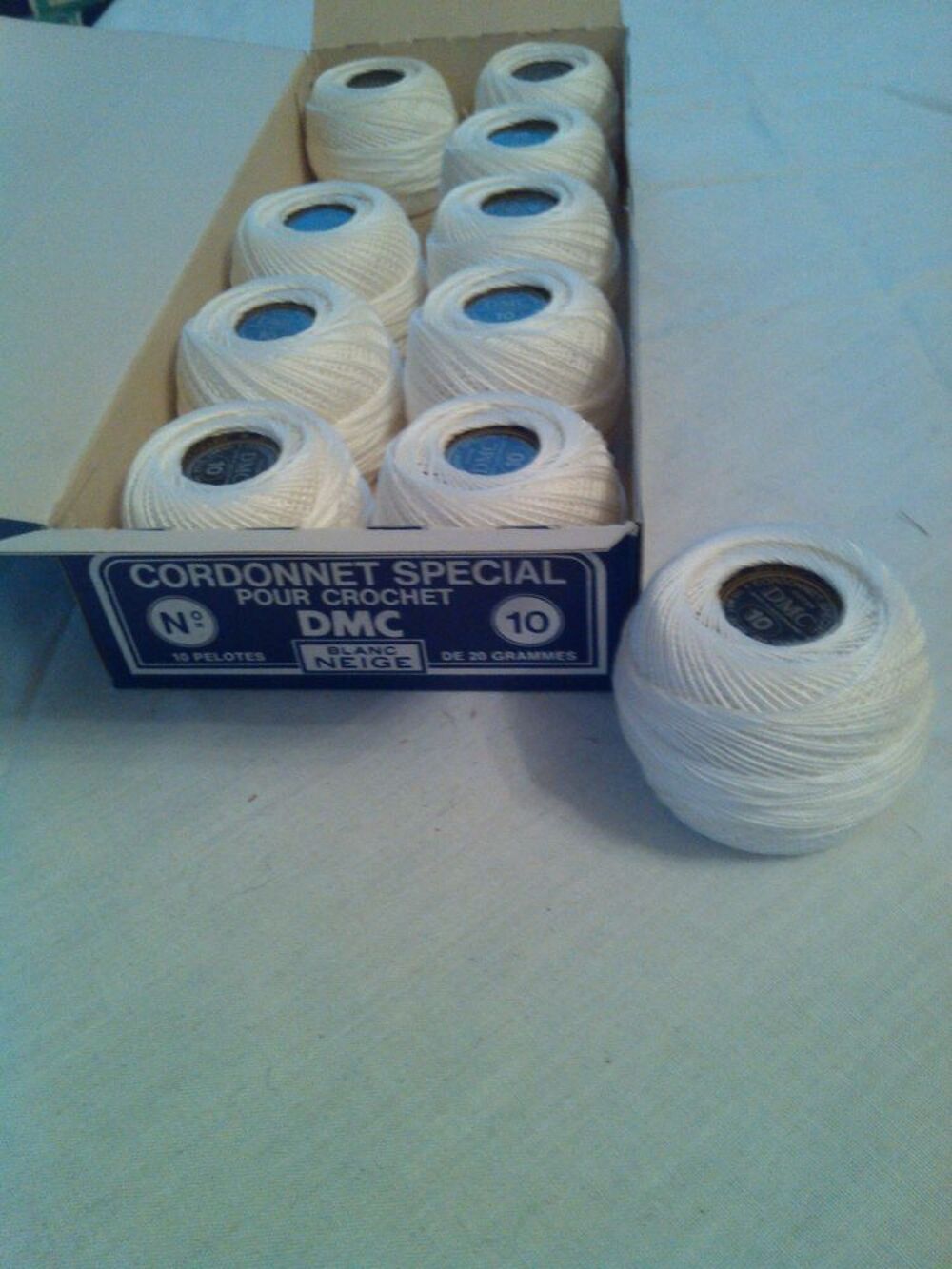 Coton DMC - Cordonnet Sp&eacute;cial Crochet - N&deg; 10 / Blanc Dcoration