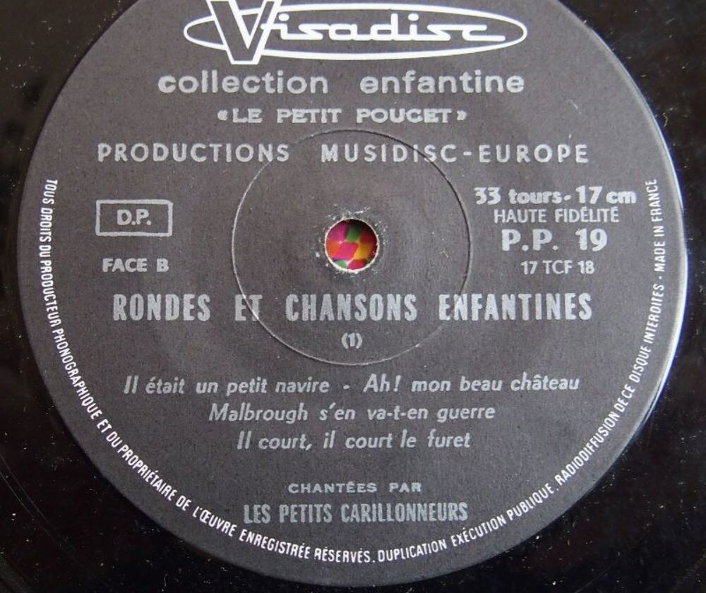 Vinyl RONDES et CHANSONS ENFANTINES CD et vinyles