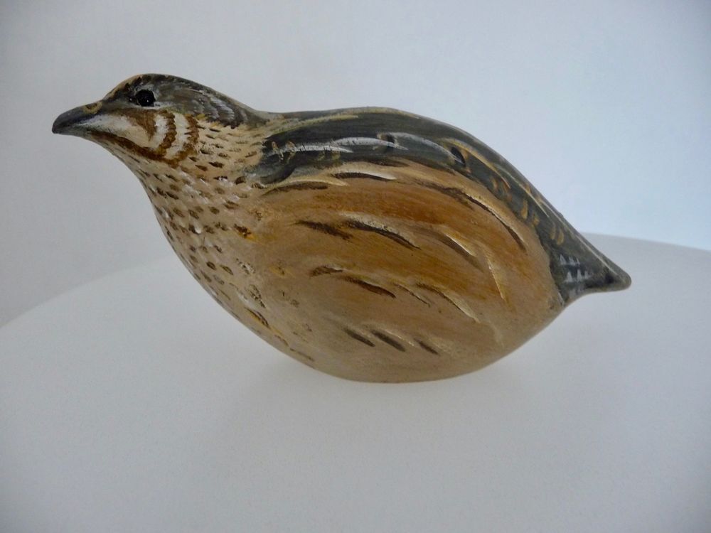 sculpture animali&egrave;re de caille de Christian Belmas Décoration