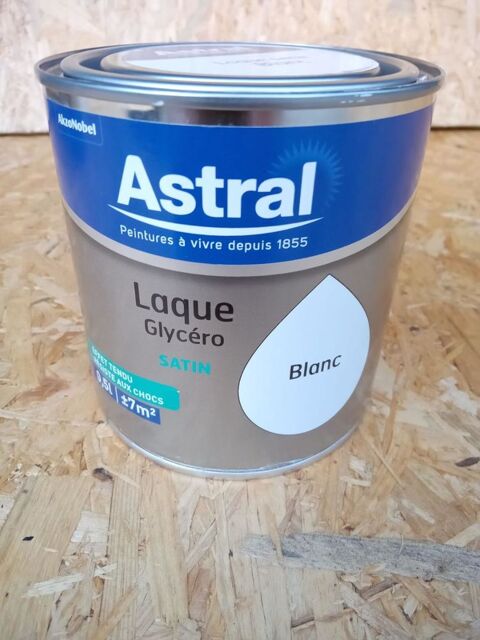 peinture blanc satin�e glyc�ro 1/2 L astral 7 M carre 10 Aubagne (13)