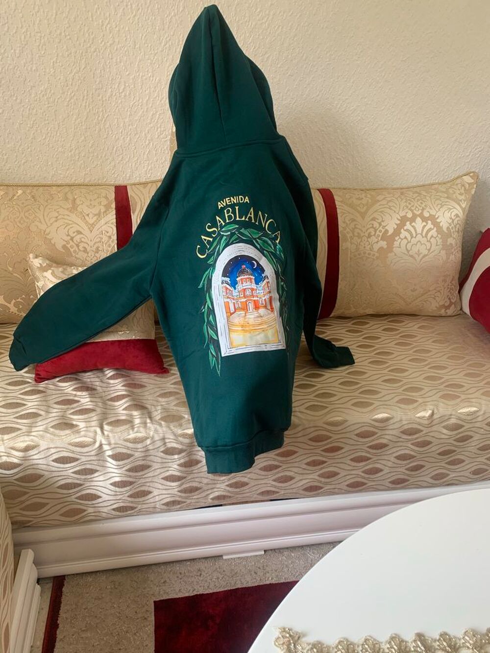 Hoodie Casablanca vert sans &eacute;tiquette For&ecirc;t Neuf Taille M Vêtements