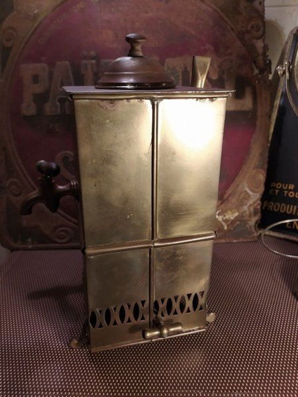 Ancien Appareil Barbier Coiffeur Aseptiseur XIXeme 