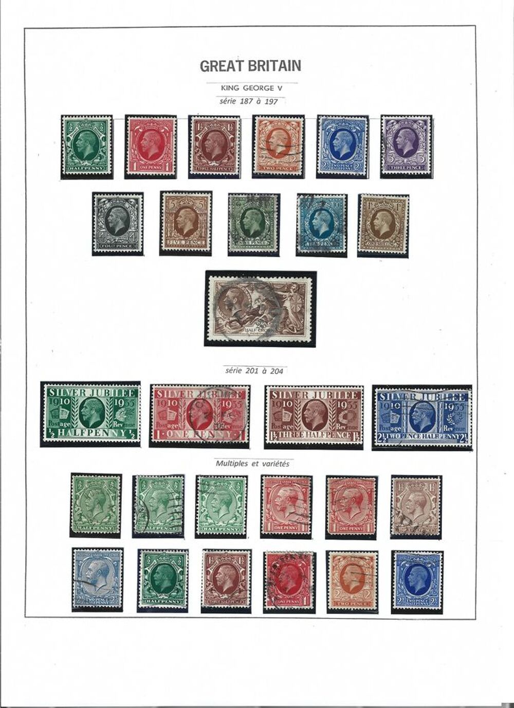 timbres Grande Bretagne 