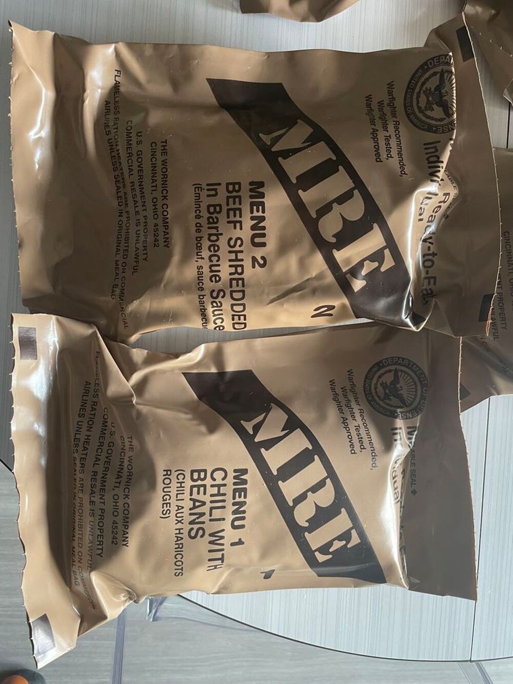 Ration militaire am&eacute;ricaine MRE - 2000 Kcalorie - 24 heures
Sports
