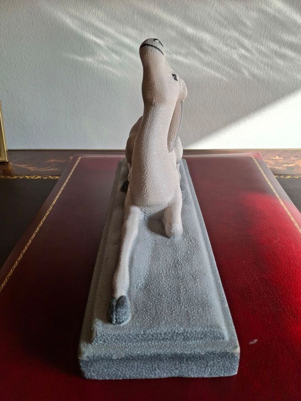 Antilope Art D&eacute;co c&eacute;ramique crisp&eacute;e perl&eacute;e Décoration
