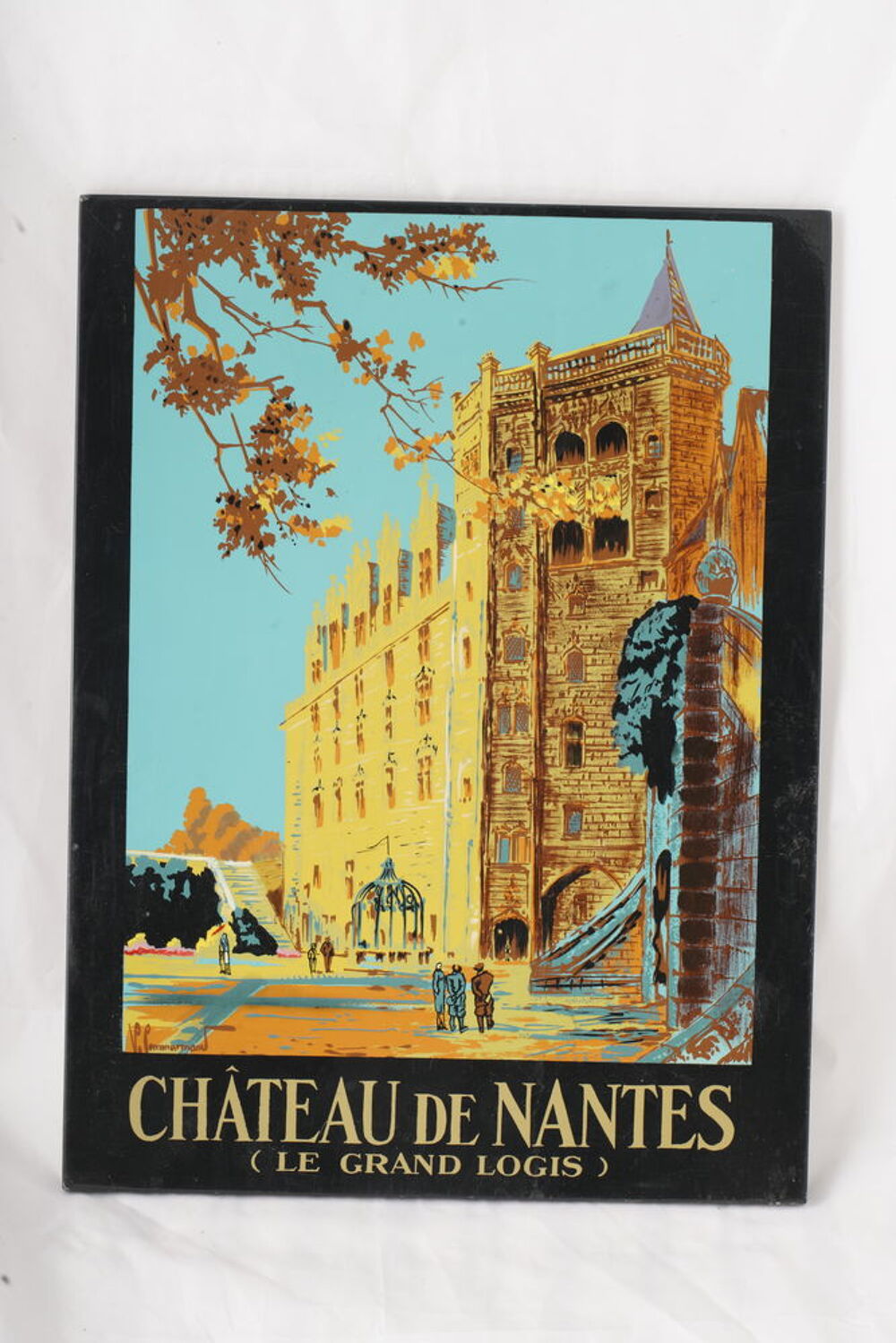 Plaque peinte &agrave; la main Chateau de Nantes
Décoration