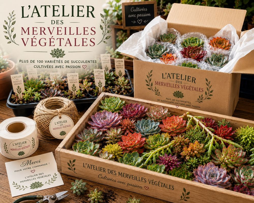 Boutures de plantes succulentes - plusieurs lots Jardin
