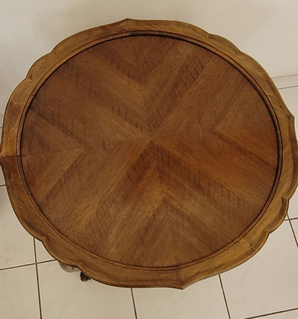 Table basse ronde noyer 65cm Meubles