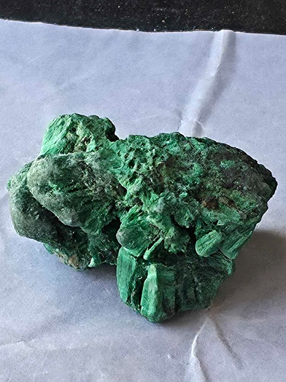 Pierre Naturelle Malachite Stalactite Fibreuse Katanga RDC 58g Collection 