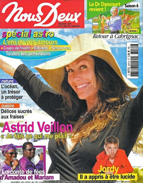 NOUS DEUX Magazine n3074 2006  Astrid VEILLON 2 Castelnau-sur-Gupie (47)