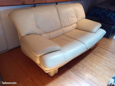 Canapé beige cuir 120 La Valette-du-Var (83)