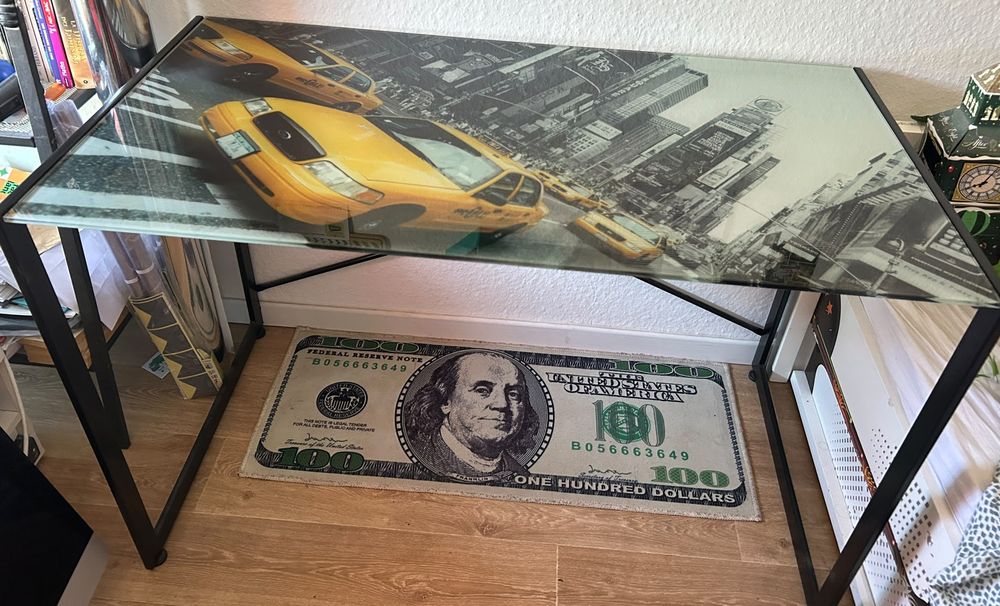 Bureau New York plateau verre Meubles
