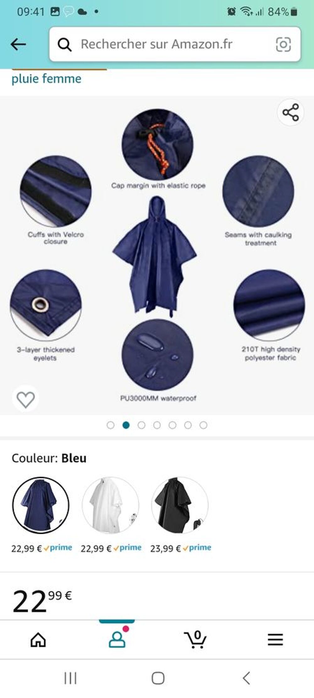 Poncho de pluie neuf Vêtements