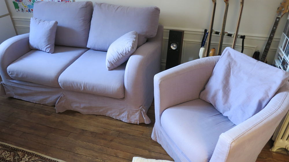 Canap&eacute; convertible avec matelas bultex + fauteuil Meubles