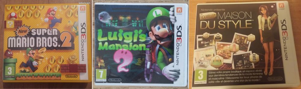 Boites de jeux Nintendo 3 DS Consoles et jeux vidéos