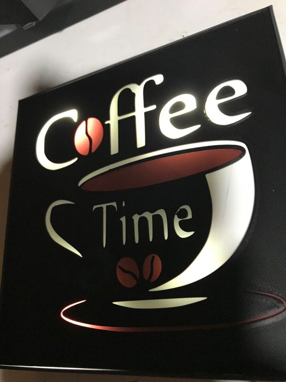 Lampe COFFE TIME &eacute;clairage strip leds &agrave; pile ou usb Dcoration